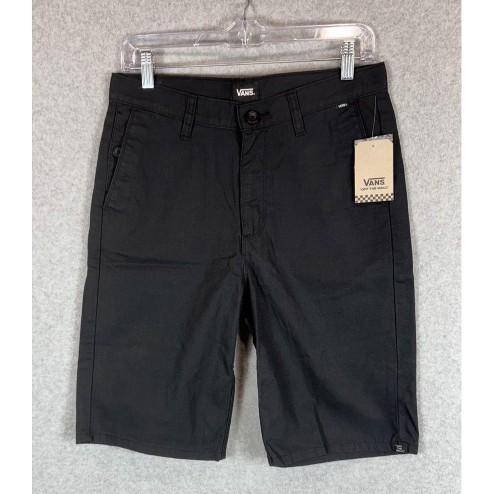 Vans Ordalfy-K Shorts Mens 28 Black Skateboarding‎ Casual Chino Off The Wall NWT